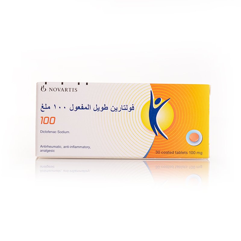 فولتارين طويل المفعول 100مج 30 قرص