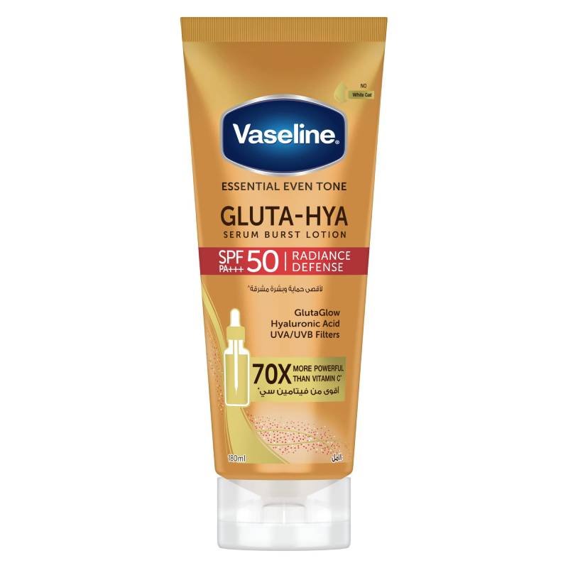 فازلين لوشن غلوتا-هيا واقي إشراقة SPF50 180 مل