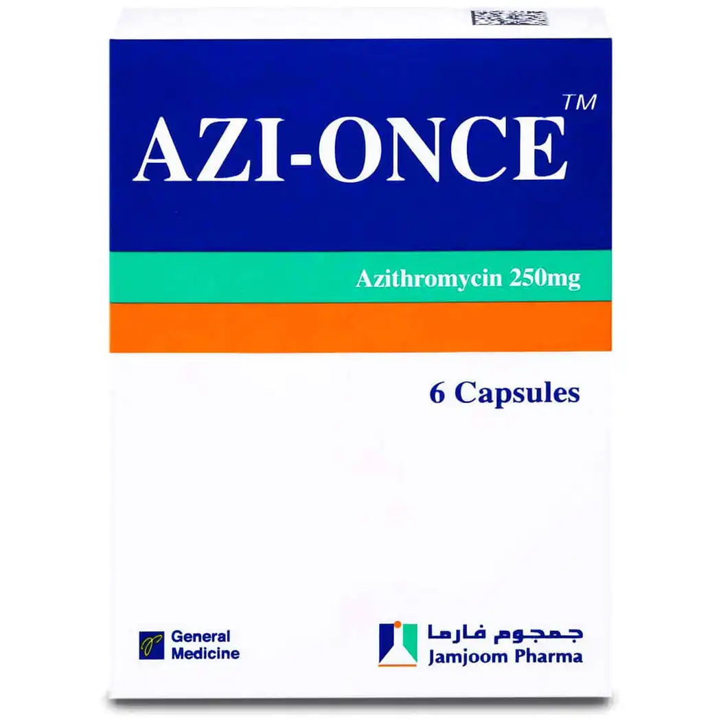 ازى ونس حبوب 250 مجم 6 كبسولة AZI - ONCE 250mg 6 capsules