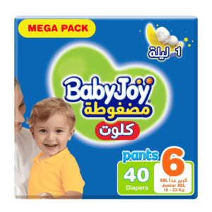 بيبي جوي مضغوطة كلوت كبير جداً (6) 16-23 كيلو عبوة ميجا 40 حفاض