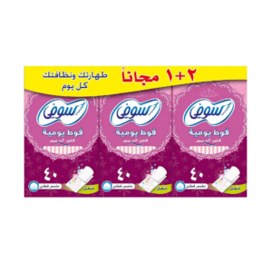 سوفي اليومية بيور منعشة عادي (2+1) 40 فوطة