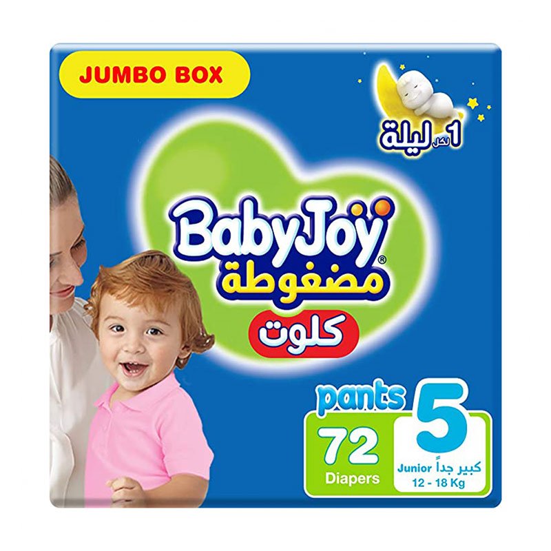 بيبي جوي كلوت مقاس 5 العبوة 72 حبة 12-18 كيلو