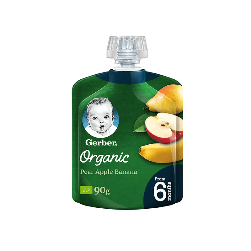 جربر غذاء أطفال عضوي اجاص تفاح وموز 90 جم