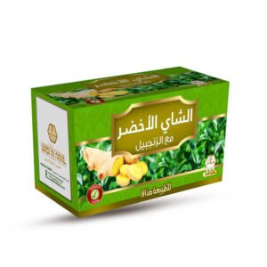 شاي اخضر بالزنجبيل وادى النحل 60جم 30 كيس
