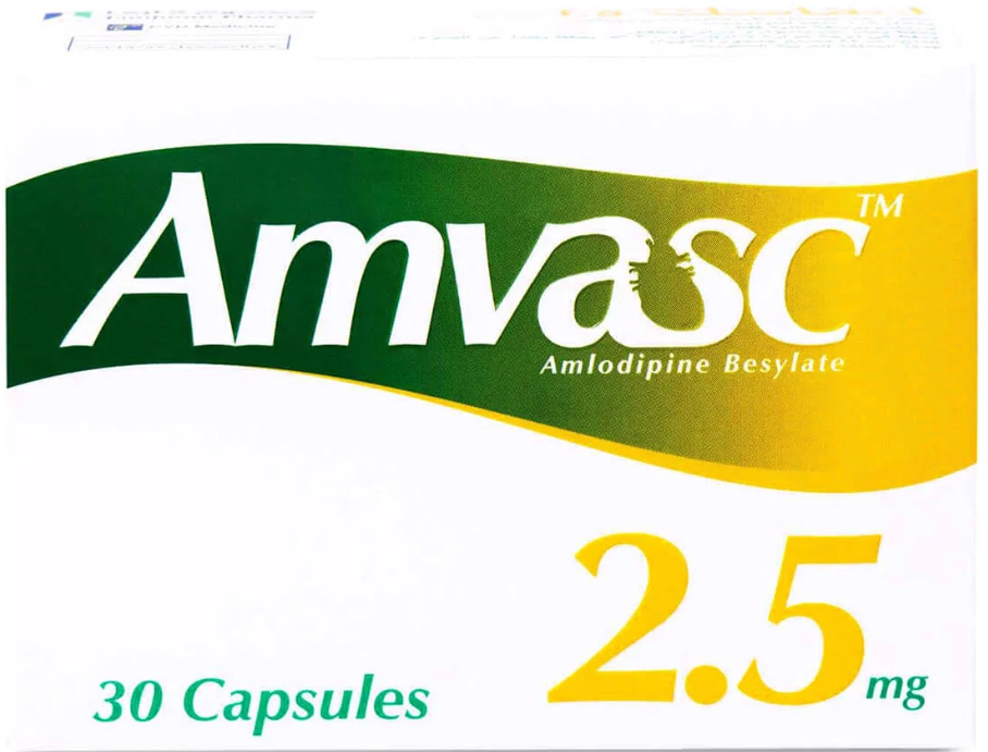 Amvasc 2.5 mg 30 Tablets امفاسك2.5مجم 30 كبسولة