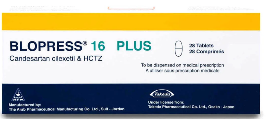 Blopress Plus 16 / 12.5 mg 28 Tablets بلوبرس بلس 16/12.5مجم 28 قرص