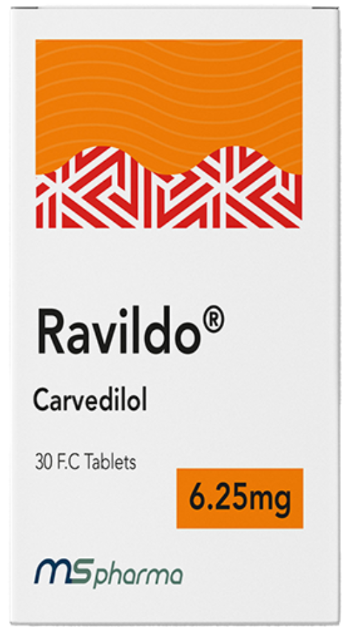 Ravildo 6.25 mg 30 Tablets رافيلدو 6.25 مجم 30 قرص