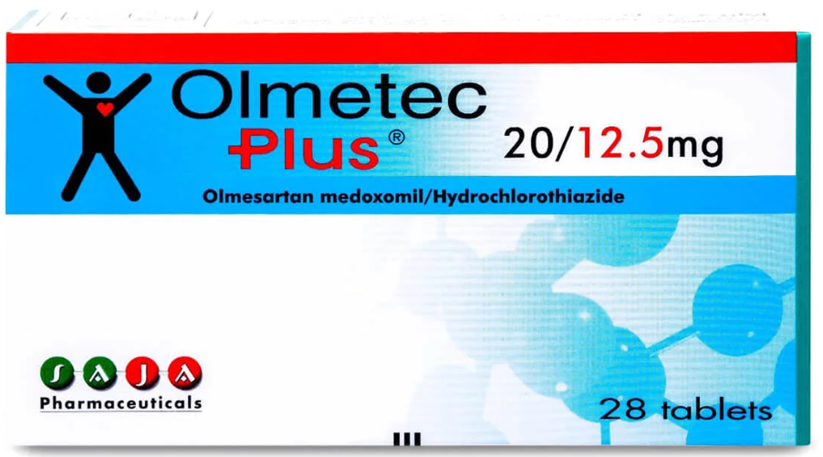 Olmetec 20 mg / 12.5 mg 28 Tablets اولميتك 20/12.5 مجم 28 قرص