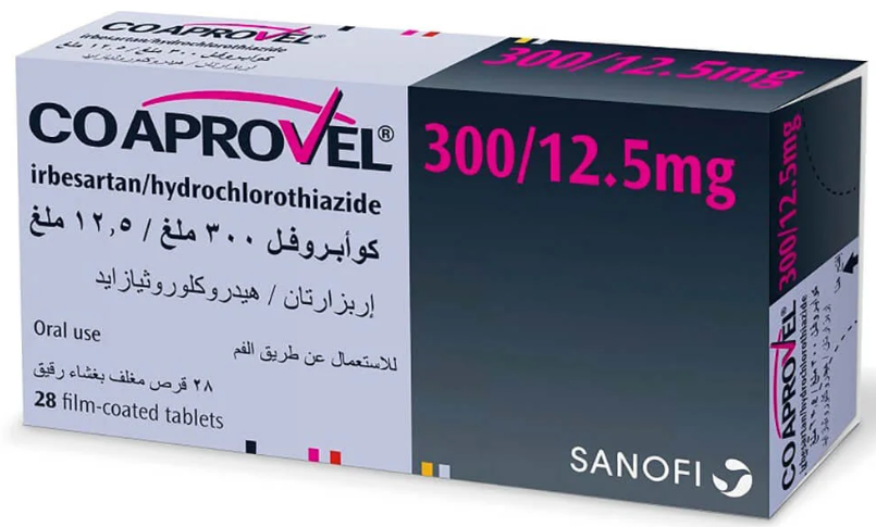 Co‑Aprovel 300 mg / 12.5 mg 28 Tablets كو ابروفيل 300/12.5 مجم 28 قرص