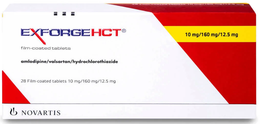 Exforge HCT 10 / 160 / 12.5 mg 28 Tablets اكسفورج اتش سى تى 10/160/12.5 مجم 28 قرص