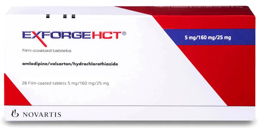 Exforge HCT 5 / 160 / 25 mg 28 Tablets اكسفورج اتش سى تى 5/160/25 مجم 28 قرص