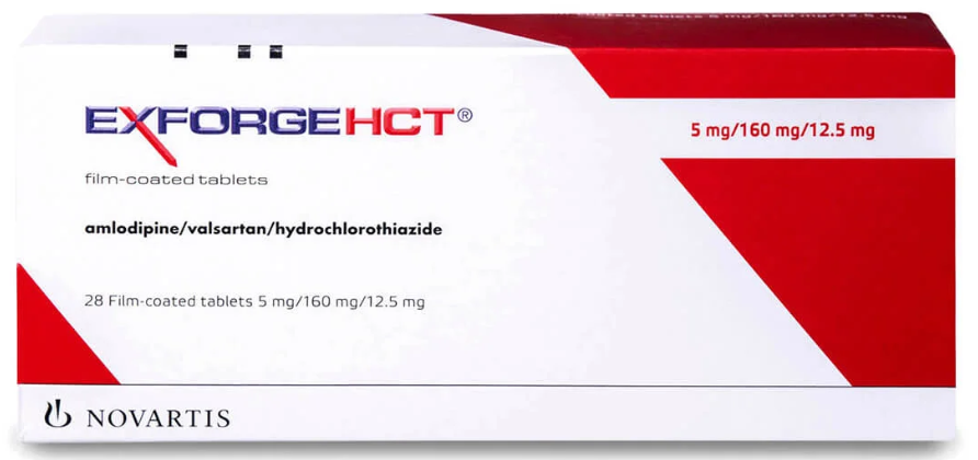 Exforge HCT 5 / 160 / 12.5 mg 28 Tablets اكسفورج اتش سى تى 5/160/12.5 مجم 28 قرص