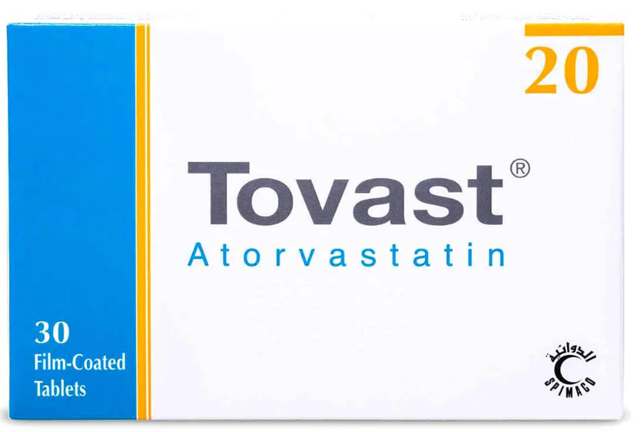 Tovast 20 mg 30 Tablets توفاست 20 مجم 30 قرص