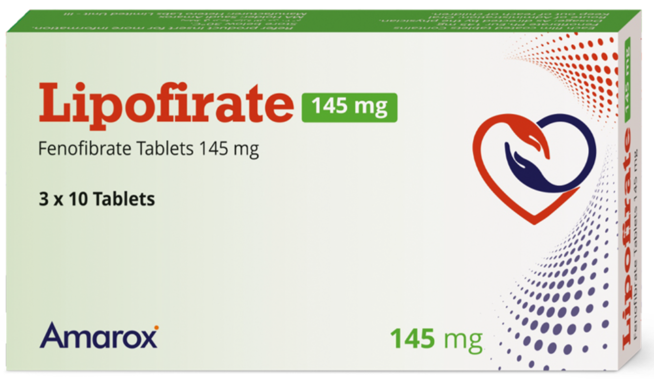 Lipofirate 145 mg 30 Tablets ليبوفيرات 145 مجم 30 قرص