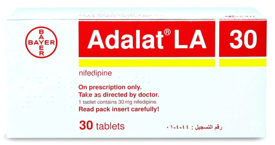Adalat‑LA 30 mg 30 Tablets ادالات ال ايه 30مجم 30 قرص